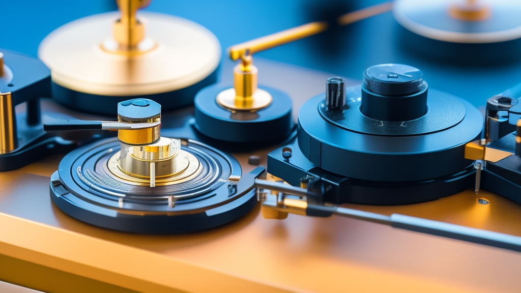 Hangszedő precíz beállítása protractor eszközzel tonearm pontos igazítása audiofil berendezésen